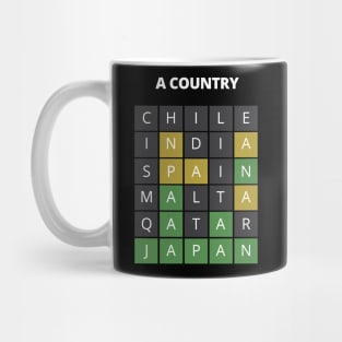 Wordle, a word nerd craze - 5 Letter word Country Mug